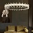 Светодиодная люстра с цветочным декором из граненых стеклянных бусин на кольцевом каркасе FLORETTA 40 см   фото 11