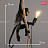 Настенный светильник Seletti Monkey Lamp Черный B1 фото 6