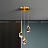 Подвесной светильник со стеклянным плафоном в форме кристалла из хрусталя K9 на подвесе CRISTEL C золотой фото 15