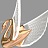 Потолочная светодиодная люстра с центровым подвесным плафоном в виде лебедя BIRDIE  фото 11