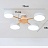 Светодиодная потолочная люстра с элементами из дерева TIDEN 5 плафонов Серый фото 5