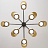 Светодиодная люстра в скандинавском стиле с вращающимися плафонами INGEL 10 плафонов Золотой Черный фото 10