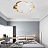 Минималистский потолочный светильник в американском стиле FAIRY 5 плафонов МедныйB фото 5