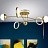Потолочная люстра со светодиодными кольцами BALL золото 6 плафонов фото 9