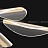 Серия потолочных светодиодных люстр с прозрачными листовидными плафонами с черными и латунными перегородками на лучевом каркасе VISUAL B золото фото 21