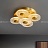 Потолочная люстра с прозрачными рельефными плафонами дискообразной формы DILARA C фото 9