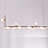 Серия реечных люстр с плафонами из стекла LINDA LONG 7 плафонов Черный B двойной плафон фото 8