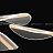 Серия потолочных светодиодных люстр с прозрачными листовидными плафонами с черными и латунными перегородками на лучевом каркасе VISUAL C золото фото 16