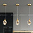 Подвесной светильник со стеклянным плафоном в форме кристалла из хрусталя K9 на подвесе CRISTEL C золотой фото 16