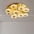 Потолочная люстра с прозрачными рельефными плафонами дискообразной формы DILARA A фото 8
