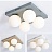 Серия потолочных люстр с матовыми стеклянными плафонами круглой формы BOARD ORB 9 плафонов Коричневый фото 5